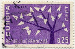 France Poste Obl Yv:1358 Mi:1411 Europa Cept Arbre à 19 Feuilles (cachet Rond) (Thème) - 1962