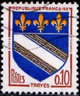 France Poste Obl Yv:1353 Mi:1420 Armoiries De Troyes (Lign.Ondulées) (Thème) - Sellos