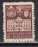 Barcelona Correo 1942 Edifil 33 ** Mnh Ayuntamiento - Barcelona