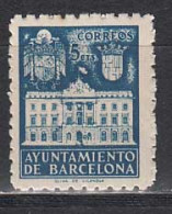 Barcelona Correo 1942 Edifil 34 ** Mnh Ayuntamiento - Barcelone