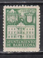 Barcelona Correo 1942 Edifil 35 ** Mnh Ayuntamiento - Barcelone