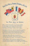 - Guerre 1914-18 - Ref-N562- Vive Dieu - Vive La France - Vivent Les Alliés - " La Paix Dans La Gloire - Poème J. C. - - Weltkrieg 1914-18