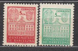 Barcelona Correo 1942 Edifil 38/9 SH ** Mnh Liberación De Barcelona - Barcellona