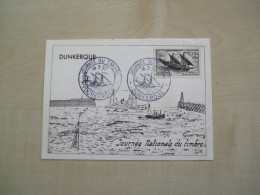 Carte Maximum 1957 JOURNEE DU TIMBRE DUNKERQUE - 1950-1959