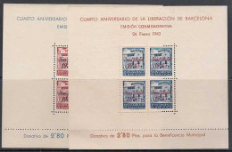 Barcelona Correo 1943 Edifil 53/4 (*) Mng Navidad - Barcelona