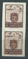 Barcelona Correo 1944 Edifil 55s **/* Mnh /Mh Bonita Pareja Sin Dentar - Barcelona