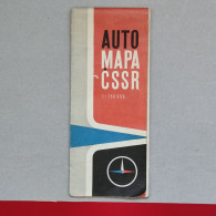 ČSSR / CZECHOSLOVAKIA, Vintage Roadmap 1966, Strassenkarte, Carte Routiere (pro4) - Cartes Routières