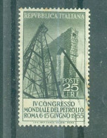 ITALIE - N°692 Oblitéré - 4°congrès Mondial Du Pétrole, à Rome. - 1946-60: Afgestempeld