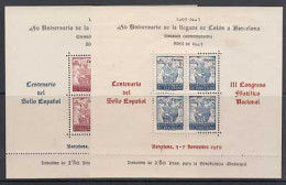 Barcelona Correo 1950 Edifil NE 33/4 Manchas Del Tiempo (*) Mng Colón - Barcelona