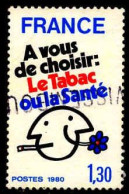 France Poste Obl Yv:2080 Mi:2200 Le Tabac Ou La Santé (Belle Obl.mécanique) (Thème) - Drugs