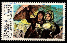 France Poste Obl Yv:2124 Mi:2249 Journée Du Timbre La Lettre D'amour (Lign.Ondulées) (Thème) - Stamp's Day