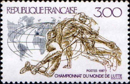 France Poste N** Yv:2482 Mi:2621 Championnat Du Monde De Lutte (Thème) - Ringen