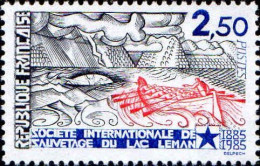 France Poste N** Yv:2373 Mi:2506 Société De Sauvetage Du Lac Leman (Thème) - Barcos