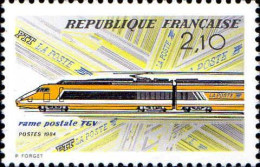 France Poste N** Yv:2334 Mi:2460 Rame Postale TGV PTT La Poste (Thème) - Trenes