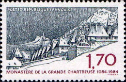 France Poste N** Yv:2323 Mi:2457 Monastère De La Grande Chartreuse (Thème) - Kirchen U. Kathedralen