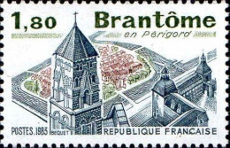 France Poste N** Yv:2253 Mi:2381 Brantôme En Périgord (Thème) - Eglises Et Cathédrales