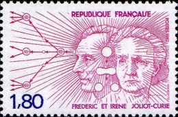 France Poste N** Yv:2218 Mi:2347 Frédéric & Irène Jolio-Curie (Thème) - Premio Nobel