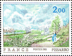 France Poste N** Yv:2136 Mi:2258 Camille Pissarro La Sente Du Chou (Thème) - Autres & Non Classés