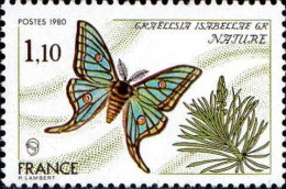 France Poste N** Yv:2089 Mi:2208 Graellsia Isabellae (Thème) - Schmetterlinge