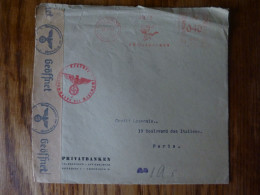 Enveloppe De Copenhague Pour Paris Date 13 Avril 1942 - Machines à Affranchir (EMA)