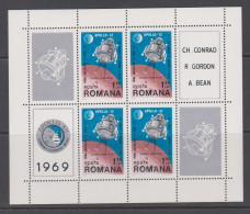 Roumanie 1969 BL 74 ** Espace Apollo 12 - Blocs-feuillets