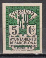 Barcelona Variedades 1932 Edifil 9efs Unicolor Sin Dentar ** Mnh - Barcellona