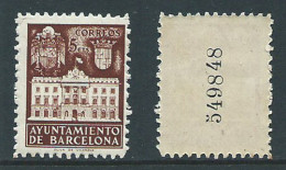 Barcelona Variedades 1942 Edifil 33na ** Mnh Sin Letra En La Serie - Barcellona