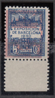 Barcelona Variedades 1930 Edifil 7id ** Mnh Color Rosa Muy Desplazado - Barcellona