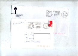 Lettre Flamme Paris Propreté  Boite  2 Types - Mechanical Postmarks (Advertisement)