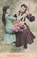 FANTAISIES - Jeunes Filles - Souhait De Bonheur - Carte Postale Ancienne - Frauen