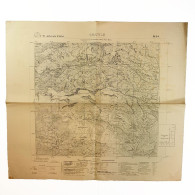 Cartina Geografica, Cartina Militare - Granile - Cuneo - Piemonte - Italia Istituto Geografico Militare Rilievo Del 1901 - Geographical Maps