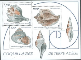 FRENCH SOUTHERN ANTARCTIC T. 2019 SEASHELLS SHEET OF 3** - Coquillages