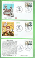 ILLIERS COMBRAY / MARCEL PROUST 1966 TIMBRE SUR ENVELOPPE 4 MODELES DIFFERENTS - Cuadernillos Turísticos