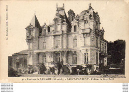 D49  Environs De SAUMUR  SAINT FLORENT - Château De Moc Baril - Saumur