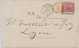 ITALIEN 19.8.1872, König Viktor Emanuel II 40 C Karmin Auf Kabinett-Briefvorderseite Mit Nummernstempel „181“ Entwertet, - Poststempel