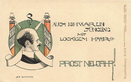 N°25104 - Illustrateur - Léo Schnug - Prosit Neujahr ! - Philipp & Kramer - Other & Unclassified