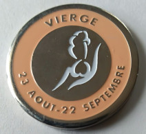 Jeton De Caddie - Signe Du Zodiaque - VIERGE - 23/08- 22/09 - En Métal - (1) - - Trolley Token/Shopping Trolley Chip