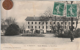 79  - Carte Postale Ancienne  De  SAINT MAIXENT   Ecole Militaire   Le Rond Point  ( Etat à 90 % ) - Saint Maixent L'Ecole