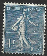 FRANCE N° 205 1F BLEU TYPE SEMEUSE LIGNEE BLEU FONCE NEUF SANS CHARNIERE - Neufs