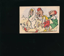 CPA ILLUSTRATEUR BRUZON SCENE AFRIQUE DU NORD Chien Marocains Femme Voilée - Humour - Autres & Non Classés