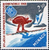 Monaco Poste N** Yv: 733 Mi:875 Grenoble Ski De Descente - Nuevos