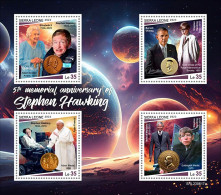 Sierra Leone 2023 5th Memorial Anniversary Of Stephen Hawking. Pope Francis. (617a) OFFICIAL ISSUE - Päpste