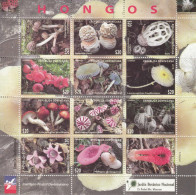 2019 Dominican Republic Mushrooms Fungi Champignons Miniature Sheet Of 12 MNH - República Dominicana
