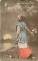 - Guerre 1914-18 - Ref-N546- Patriotiques - En L Honneur De Votre Vaillance .. Belles Fleurs De France " - - Guerre 1914-18
