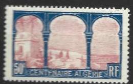 FRANCE N° 263 50C ROSE ET BLEU CENTENAIRE DE L'ALGERIE FRANCAISE POINT 4ENTRE CENT.NAIRE NEUF SANS CHARNIERE - Ungebraucht