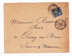 Lettre 1896 Type Sage Lille Wazemmes Nord Crecy En Brie Pecqueur Dequeker Commerce De Bois - 1876-1898 Sage (Tipo II)