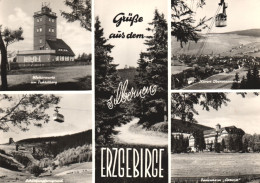 ERZGEBIRGE, MULTIPLE VIEWS, MOUNTAIN, ARCHITECTURE, CABLE CAR, GERMANY, POSTCARD - Other & Unclassified