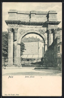 Lithographie Pola, Porta Aurea  - Croatie