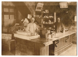 Photo R. Sennecke, Berlin,  Vue De Veslud / Frankreich, Reichsarmee-Kantine, Vue Intérieure Avec Verkaufstresen, 1.WK  - Oorlog, Militair