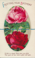 R107783 Greeting Your Birthday. Roses. 1939 - Monde
